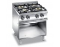 Cucina Inox a Gas 4 Fuochi