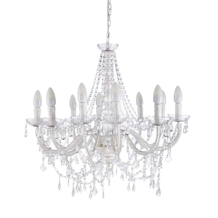 Lampadario Bianco 12 Luci