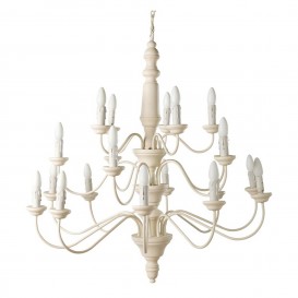 Lampadario crema 20 bracci