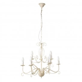 Lampadario crema 9 bracci