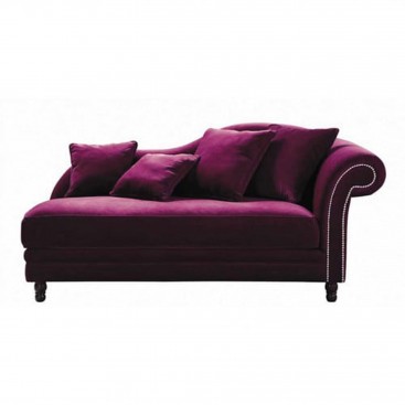 Chaise Longue Pigalle colore melanzana