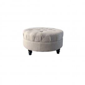 Pouf in lino beige mod. Lola