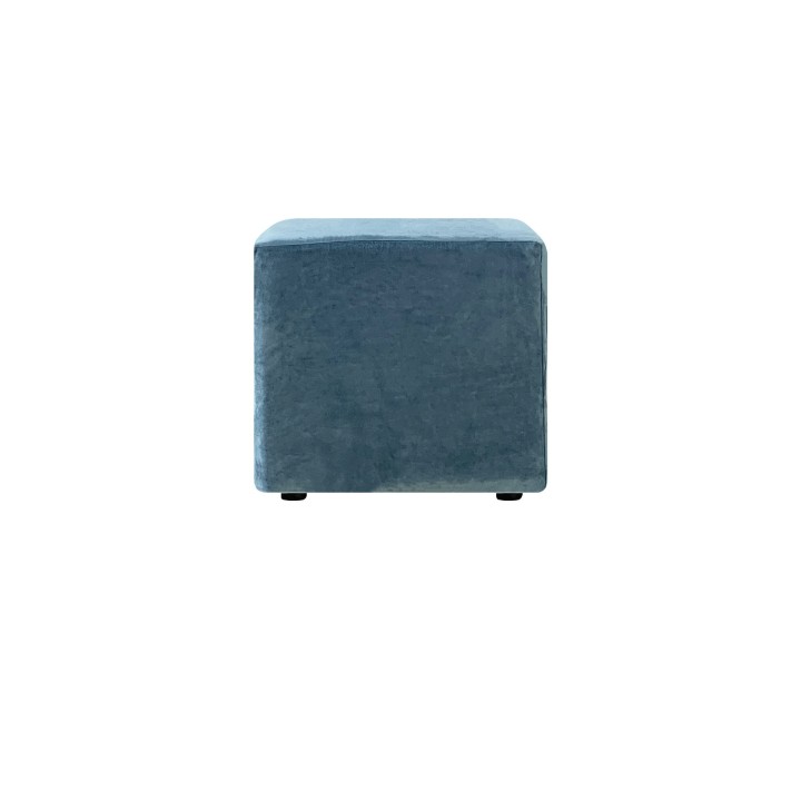 Pouf in velluto ottanio mod. Eva
