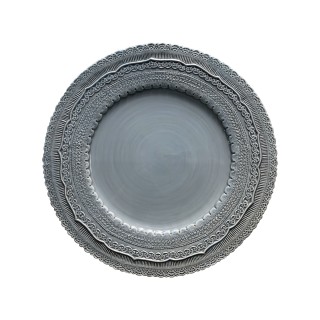 Servizio di piatti in ceramica color celeste polvere mod. Finezza