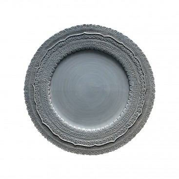 Servizio di piatti in ceramica color celeste polvere mod. Finezza