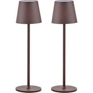 Lampade da tavolo a led marroni