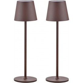 Lampada da tavolo a led marroni