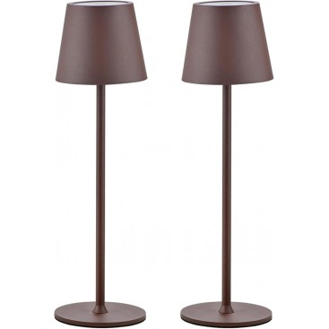 Lampade da tavolo a led marroni