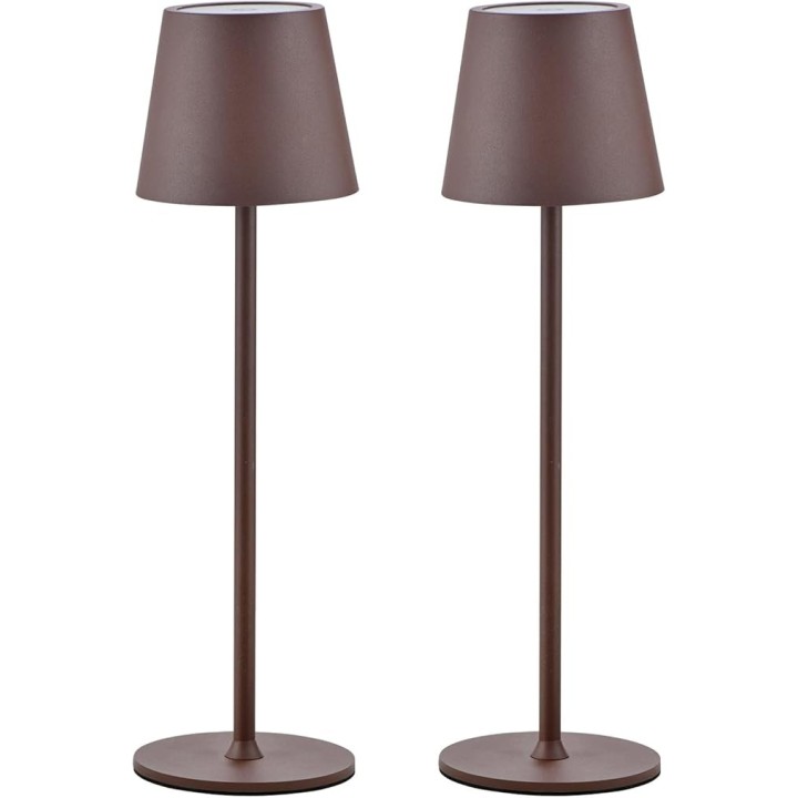Lampade da tavolo a led marroni