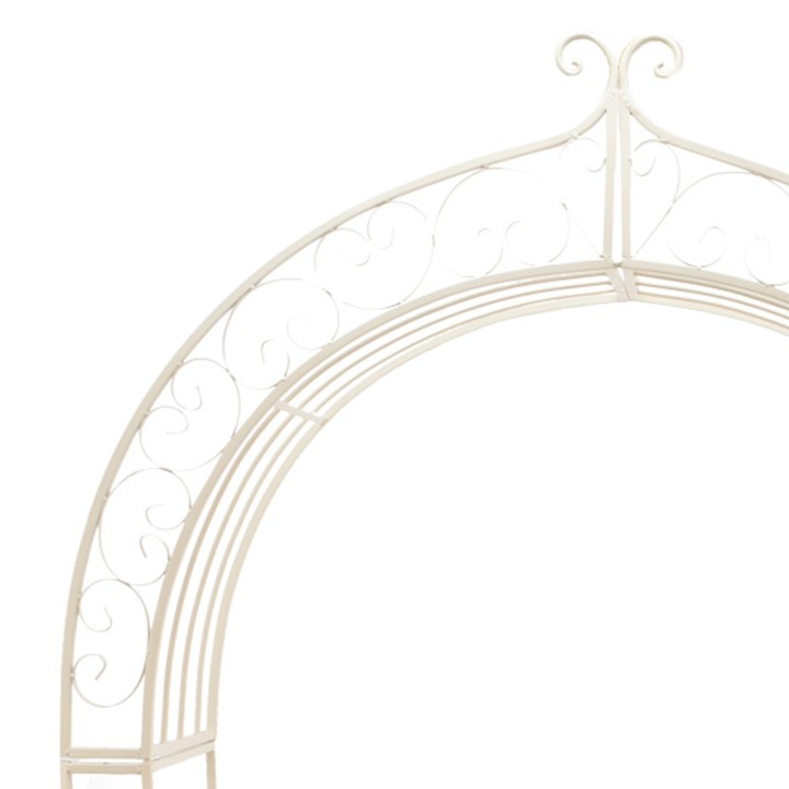  Arco per matrimonio in ferro battuto bianco con cancello