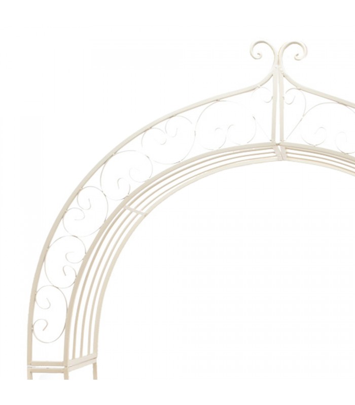 Arco matrimonio in ferro battuto bianco con cancello