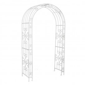 Arco matrimonio in ferro battuto bianco con cancello