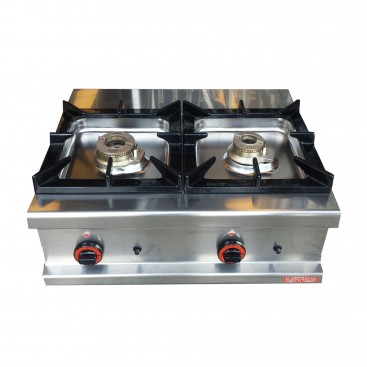 Cucina Inox a Gas 2 Fuochi