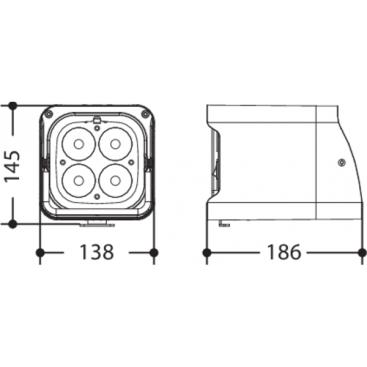 Proiettore a Litio Bianco 4x10